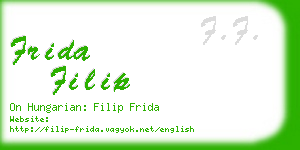 frida filip business card